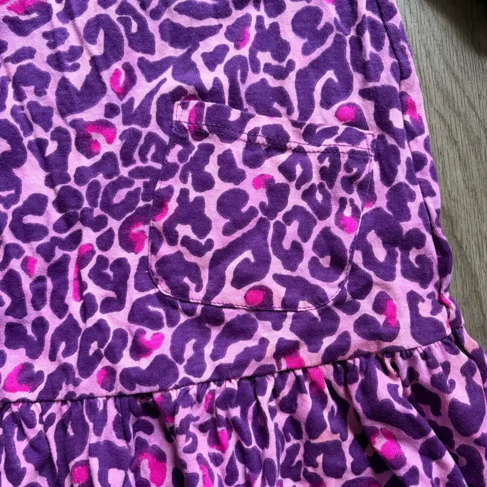 Lilly Pulitzer Girls Jena Dress My Favorite Spot Purple Leopard Size XS